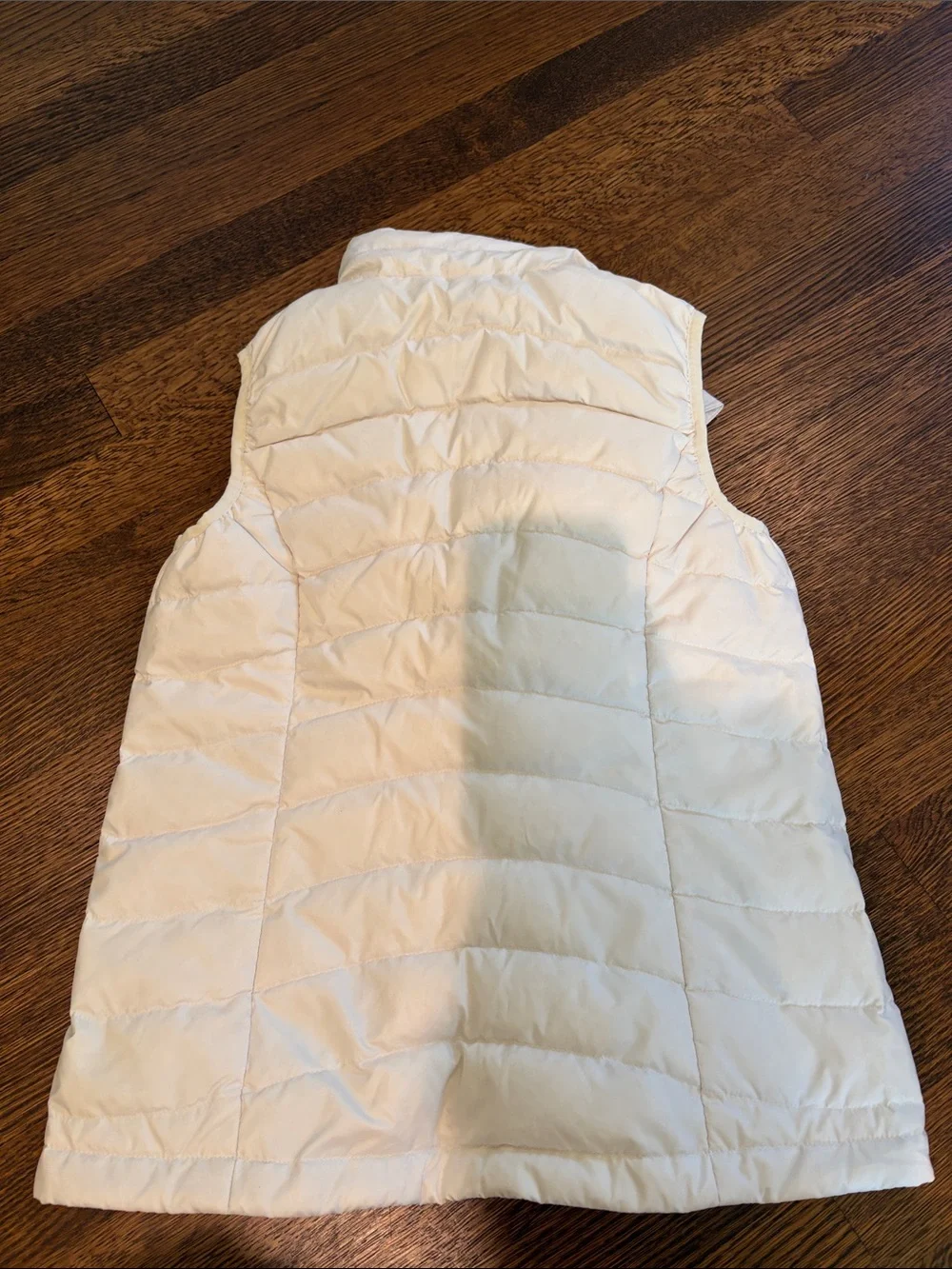 Girls Patagonia Cream Quilted Lightweight Vest